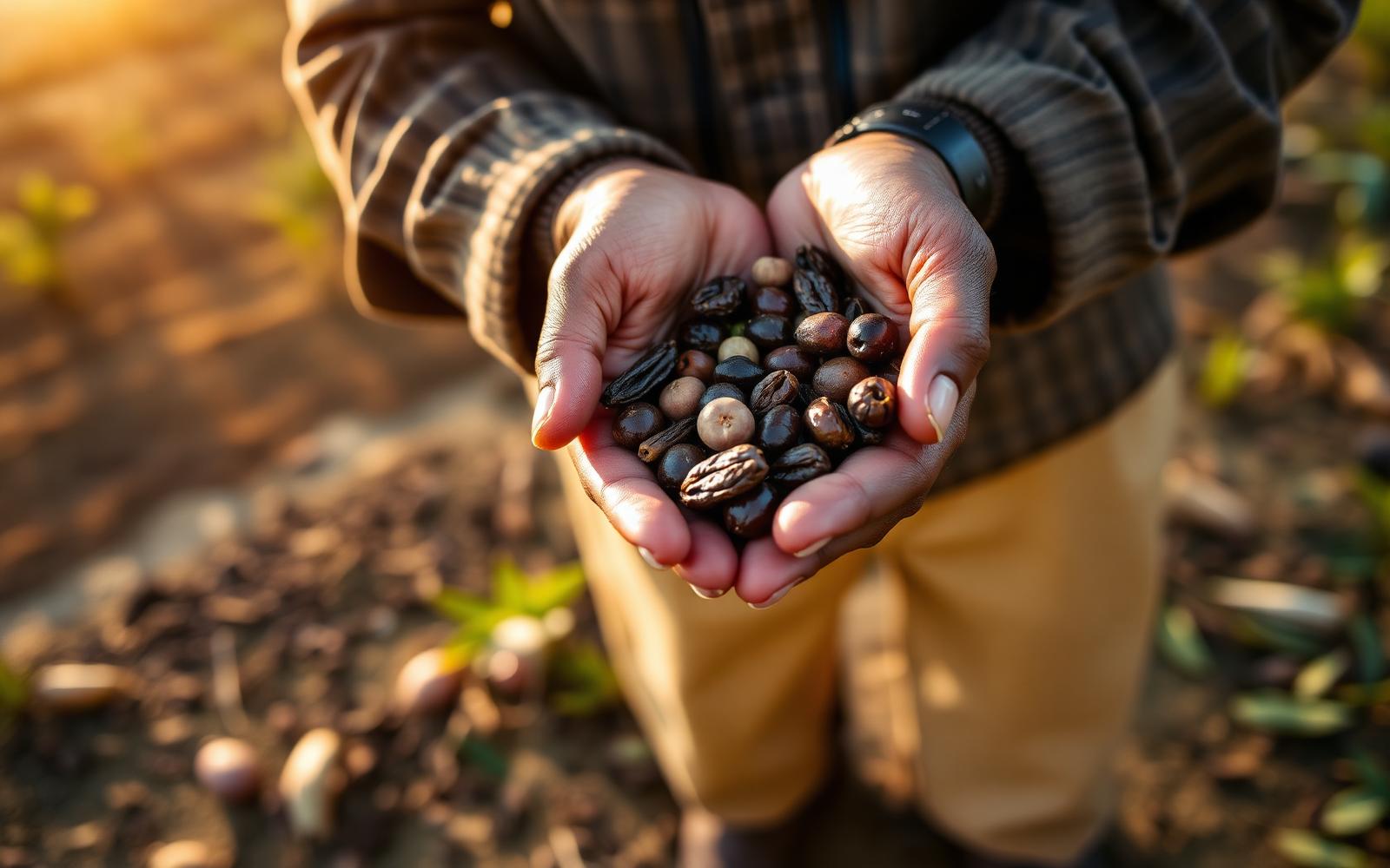 Farmer harvesting